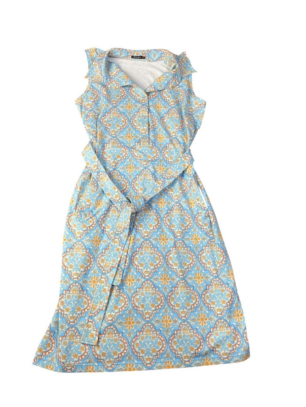 J. McLaughlin Women’s Medium Sleeveless Belted Dress With Pockets